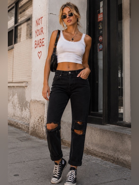 We The Free Denim - We The Free Bren Boyfriend Jean in Black Magic
FREE PEOPLE Size 31 CBK